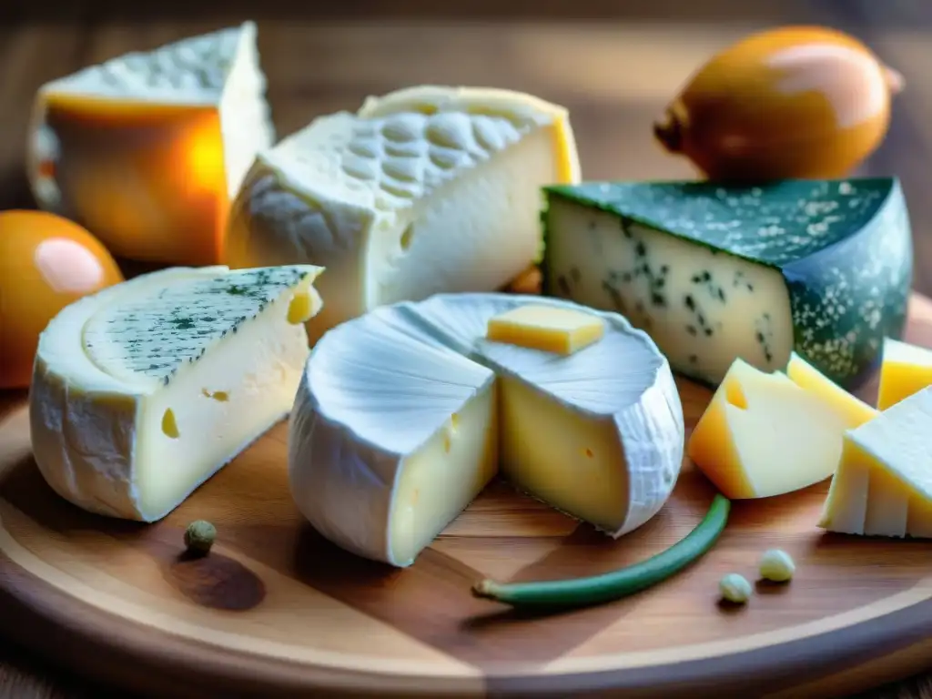 Queso de cabra Pélardon auténtico en tabla rústica, con texturas y colores únicos