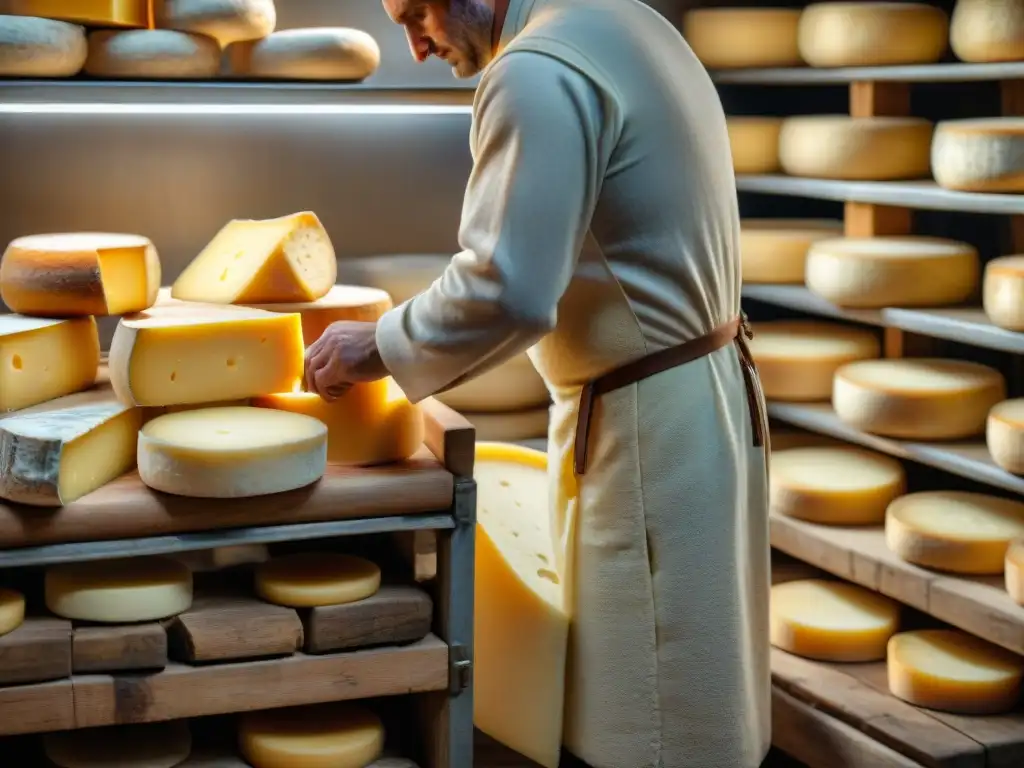 Quesos franceses milenarios: cuidadosa fermentación en rústica bodega