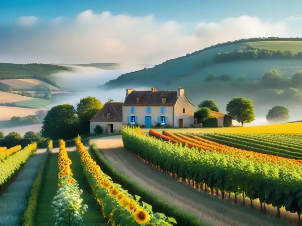 Un refugio de paz en la Dordoña con una granja tradicional francesa rodeada de naturaleza