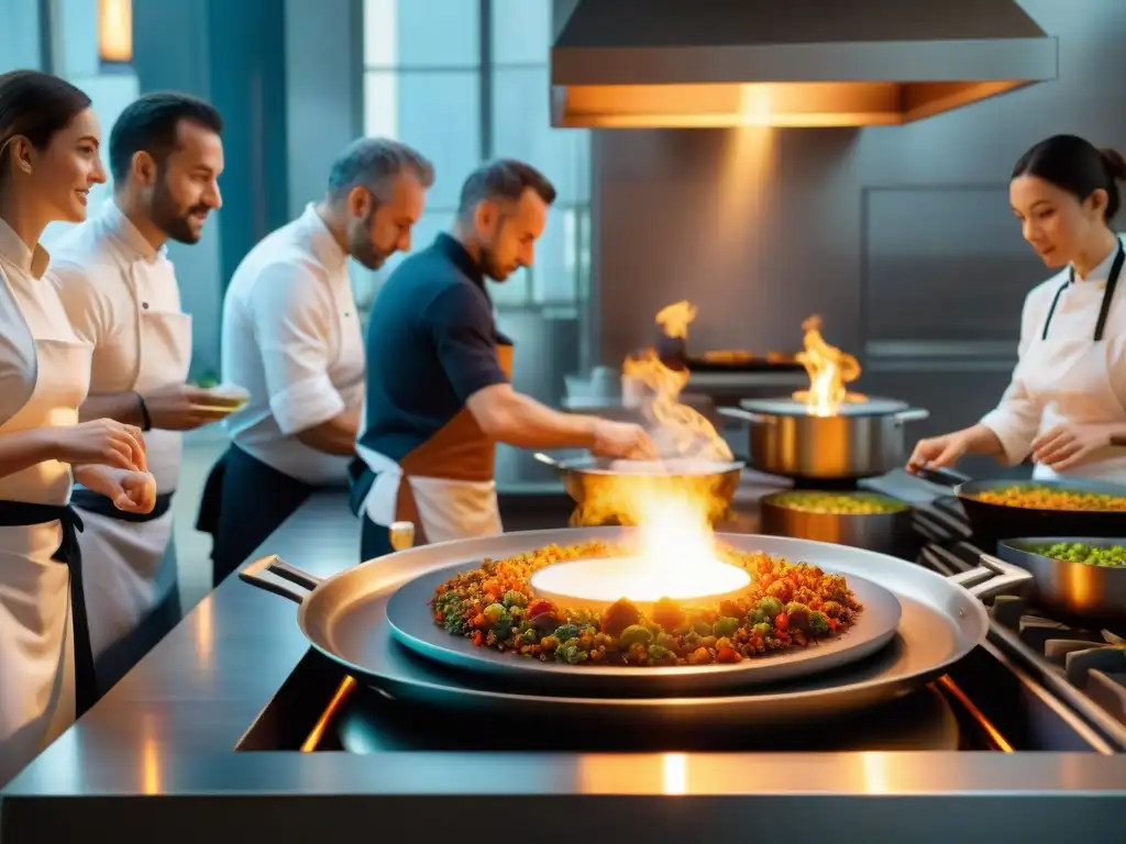 Un retrato detallado de una bulliciosa cocina francesa durante el servicio de cena, con Alexandre Couillon liderando con precisión y gracia