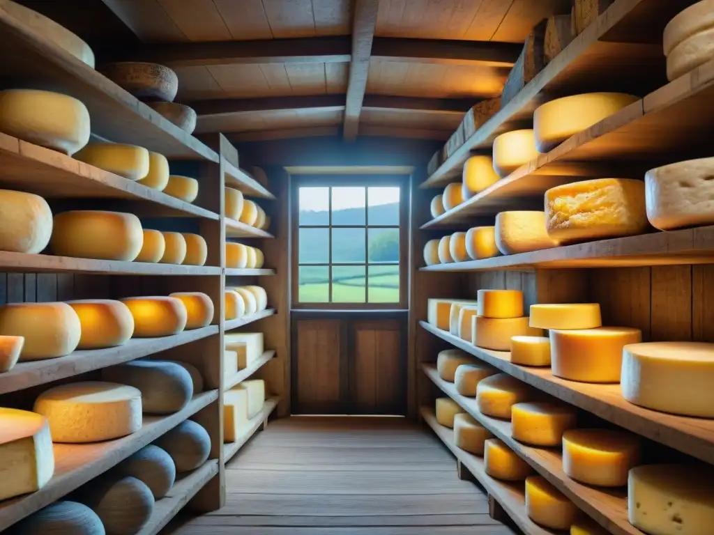 Un rincón auténtico en Normandía donde madura el queso Pont l'Évêque, reflejando la tradición y la artesanía quesera