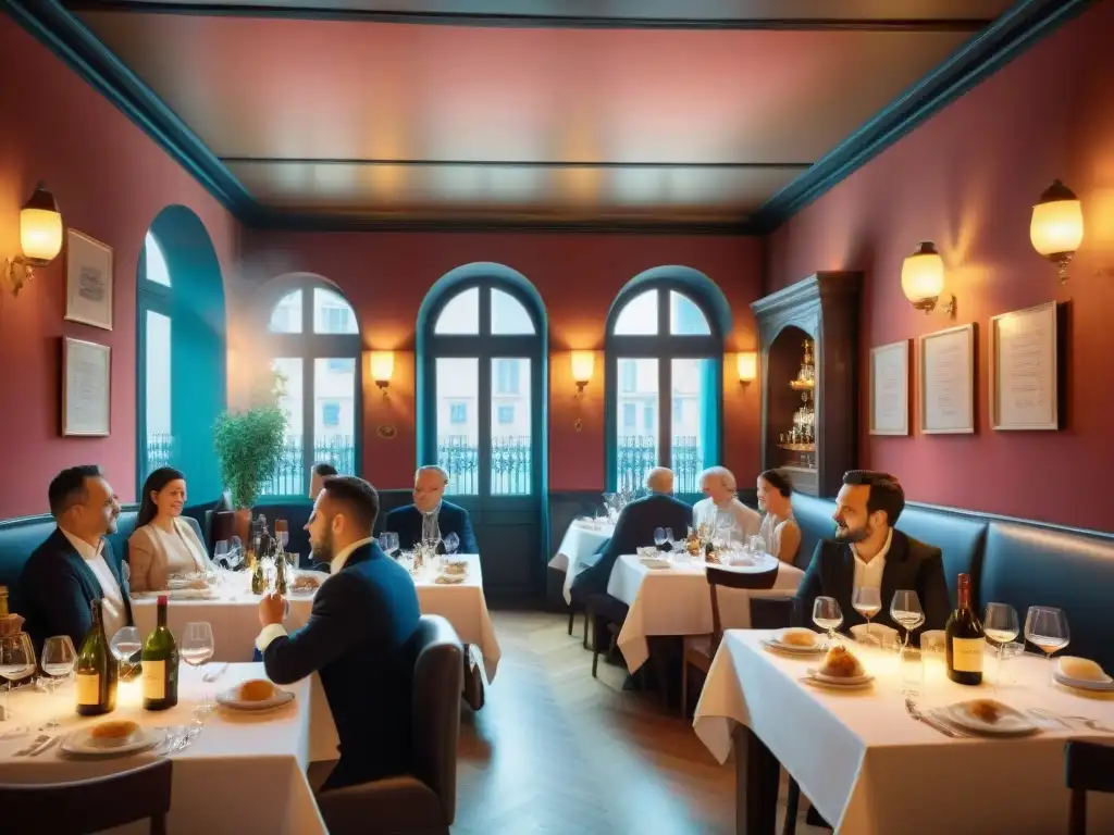 Descubre los secretos culinarios de Lyon Francia en un bouchon tradicional con platos clásicos y ambiente animado