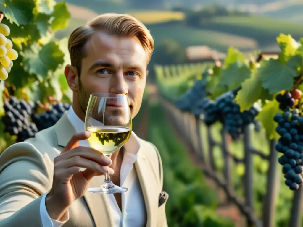 Un sommelier experto explora aromas y sabores de vinos blancos dulces franceses