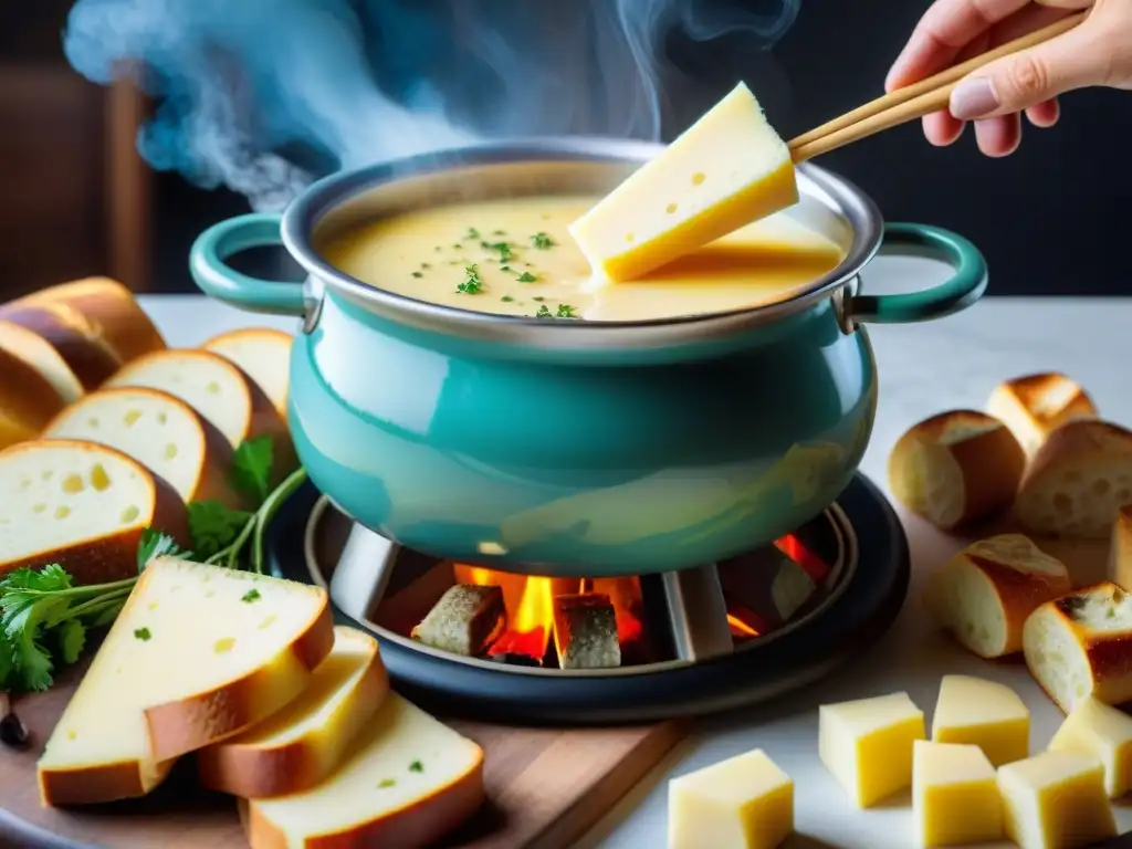 Sumérgete en la experiencia sensorial y elegancia tradicional de una noche de fondue francés con la mejor fondue queso estilo francés