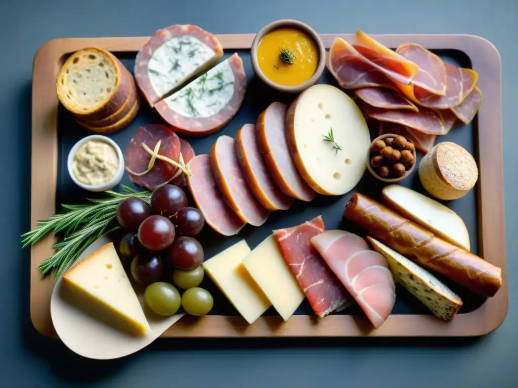 Deléitate con una tabla de charcutería de Lorraine: sabores tradicionales en una presentación artesanal