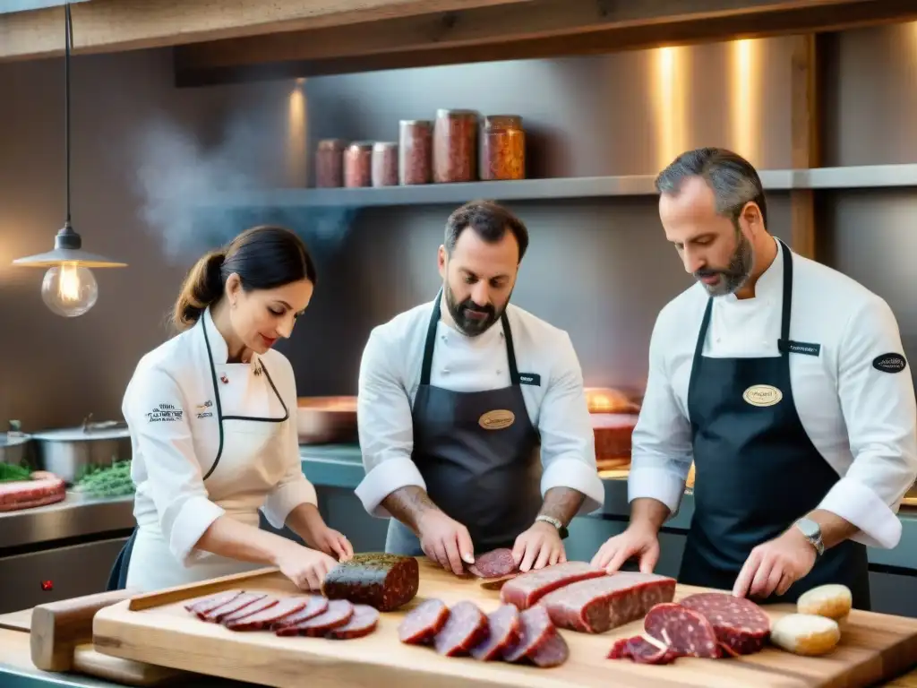 Talleres de charcutería francesa especializados: Grupo variado aprende técnicas tradicionales en cocina rústica