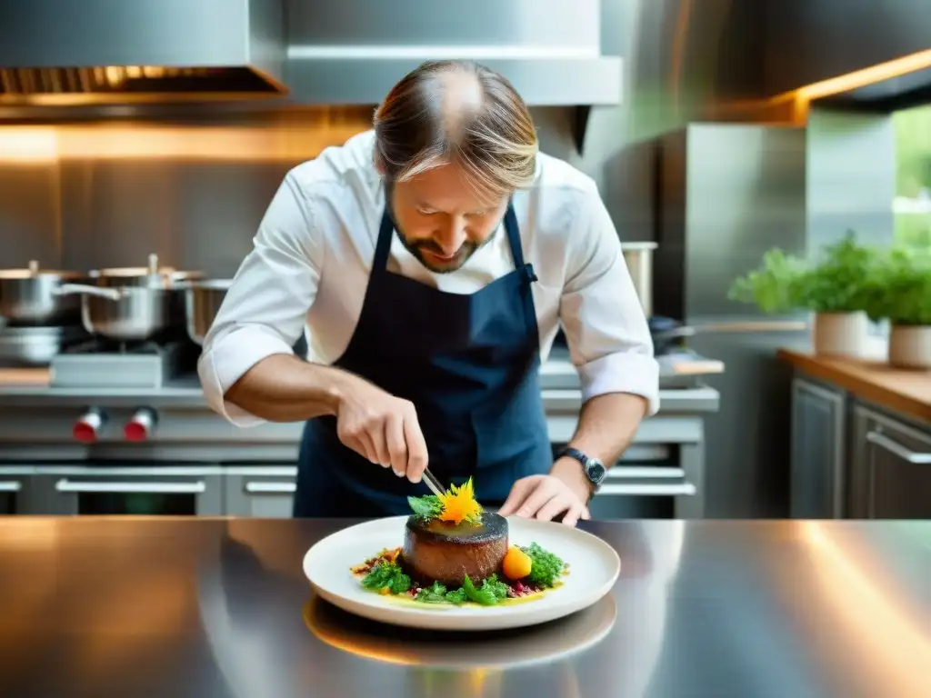 René Redzepi fusiona técnicas culinarias francesas e ingredientes nórdicos en Noma, destacando su innovadora influencia gastronómica