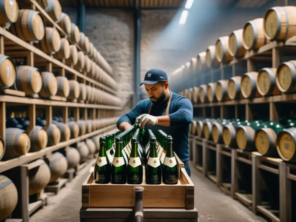 Trabajo artesanal en bodega: Importancia del Champagne en Francia