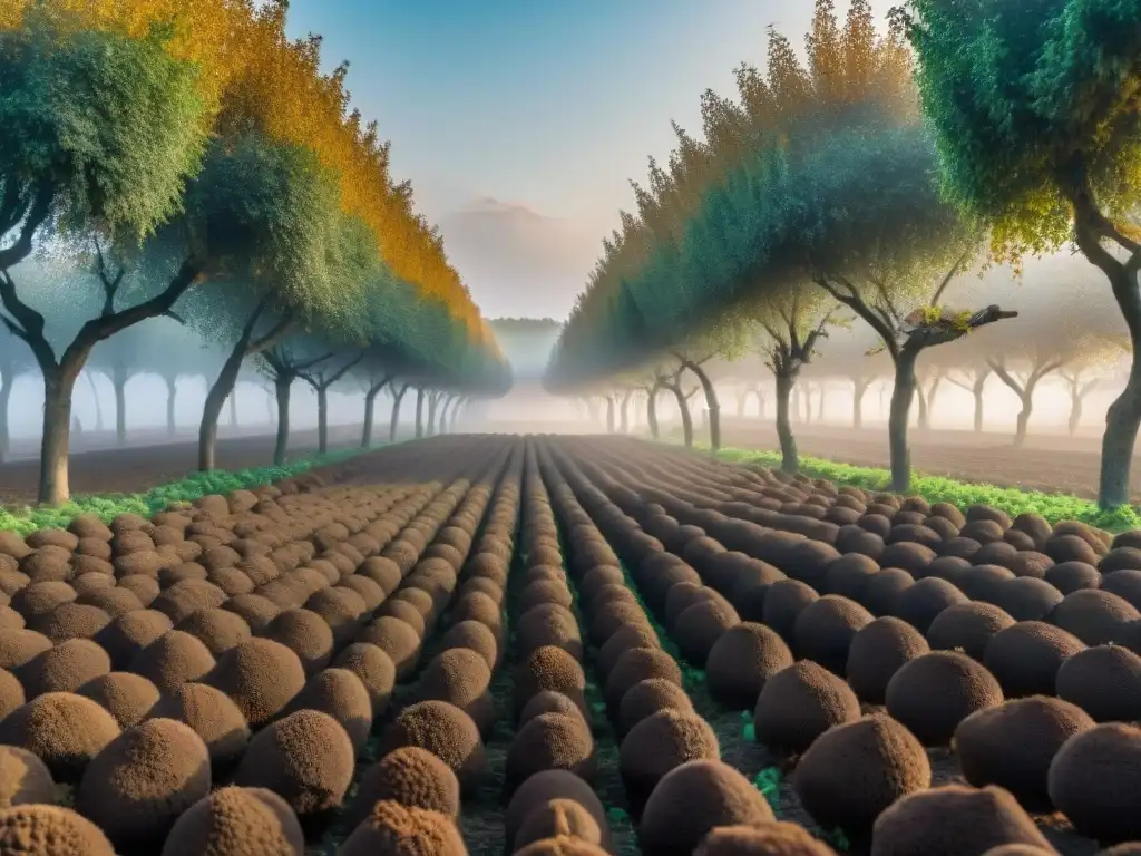 Plantación de trufas francesas: historia y técnicas, en un paisaje panorámico de tradición y misticismo