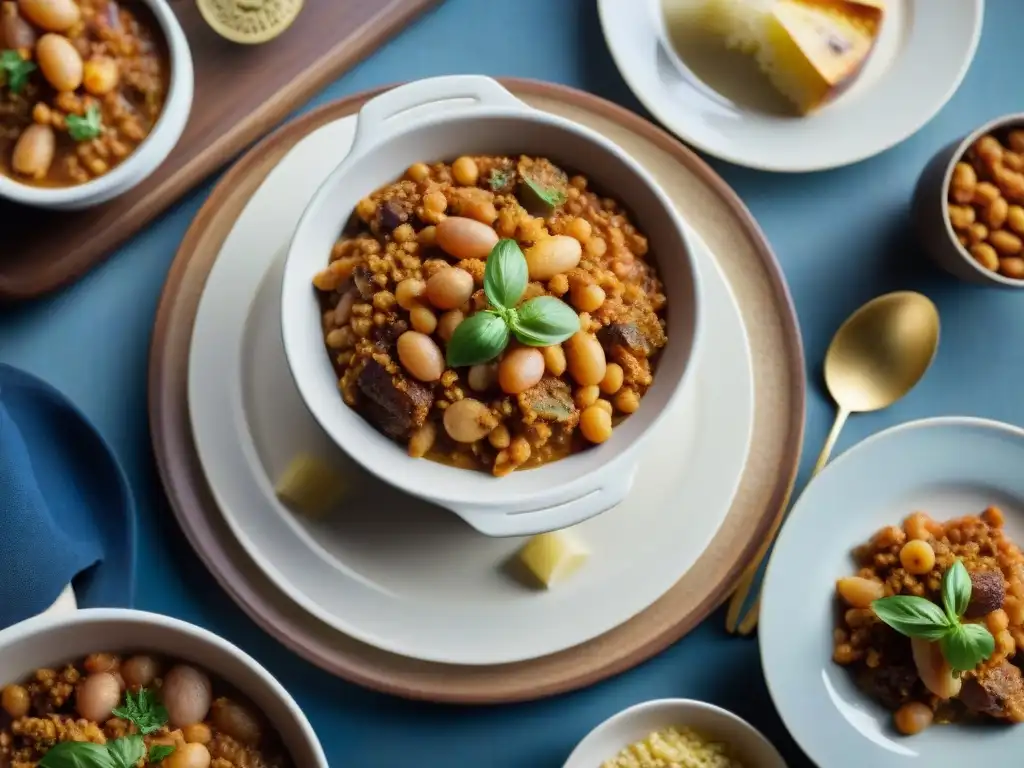 Variadas interpretaciones internacionales del guiso francés Cassoulet, capturando la diversidad culinaria en detalle