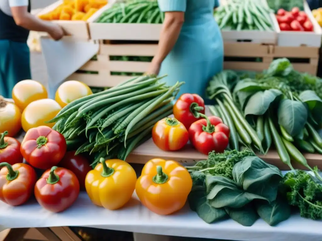 Explorando la evolución de las verduras en la cocina francesa en un bullicioso mercado de agricultores