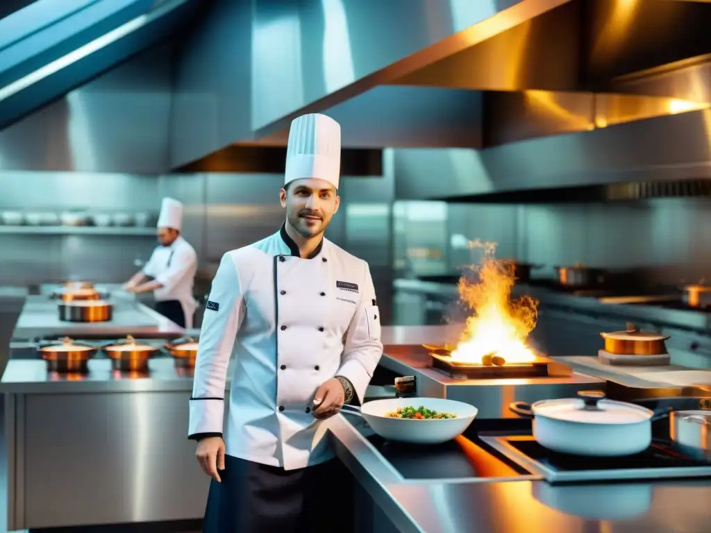 Vibrante cocina francesa con domótica