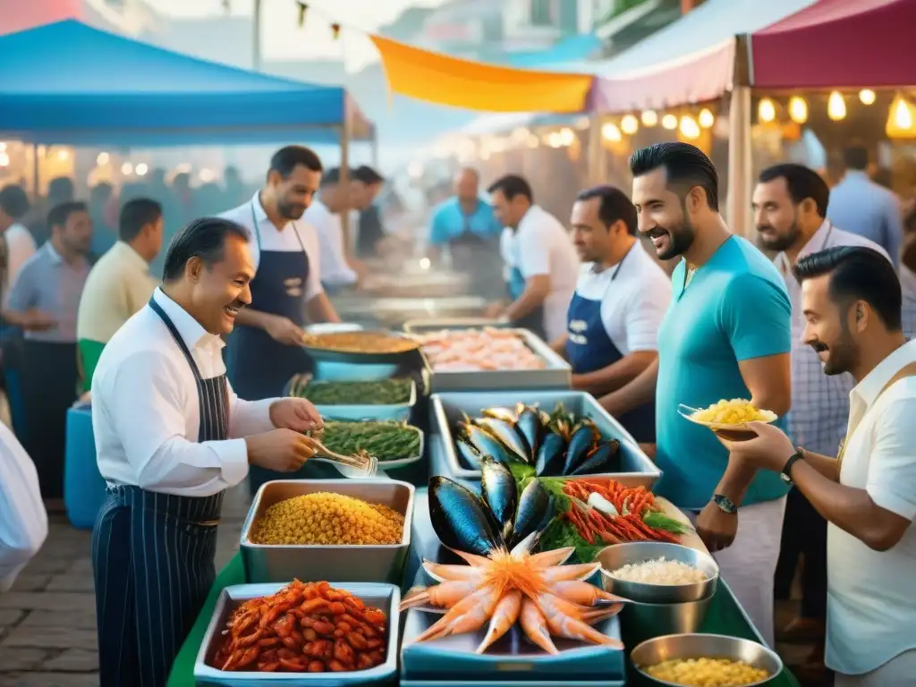 Vibrante escena en la Feria del Pescado Marsella, fusionando sabores, cultura y comunidad en una experiencia gastronómica única