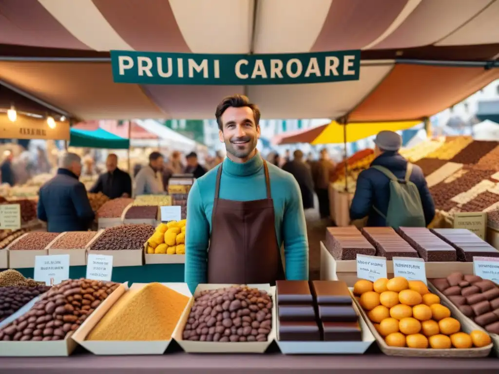 Explorando el vibrante mercado francés en busca del mejor cacao