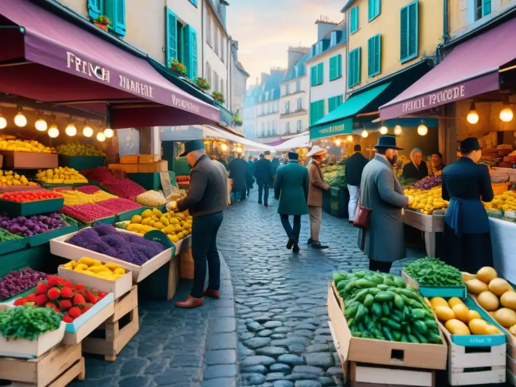 Vibrante mercado francés resalta la importancia del color en gastronomía francesa