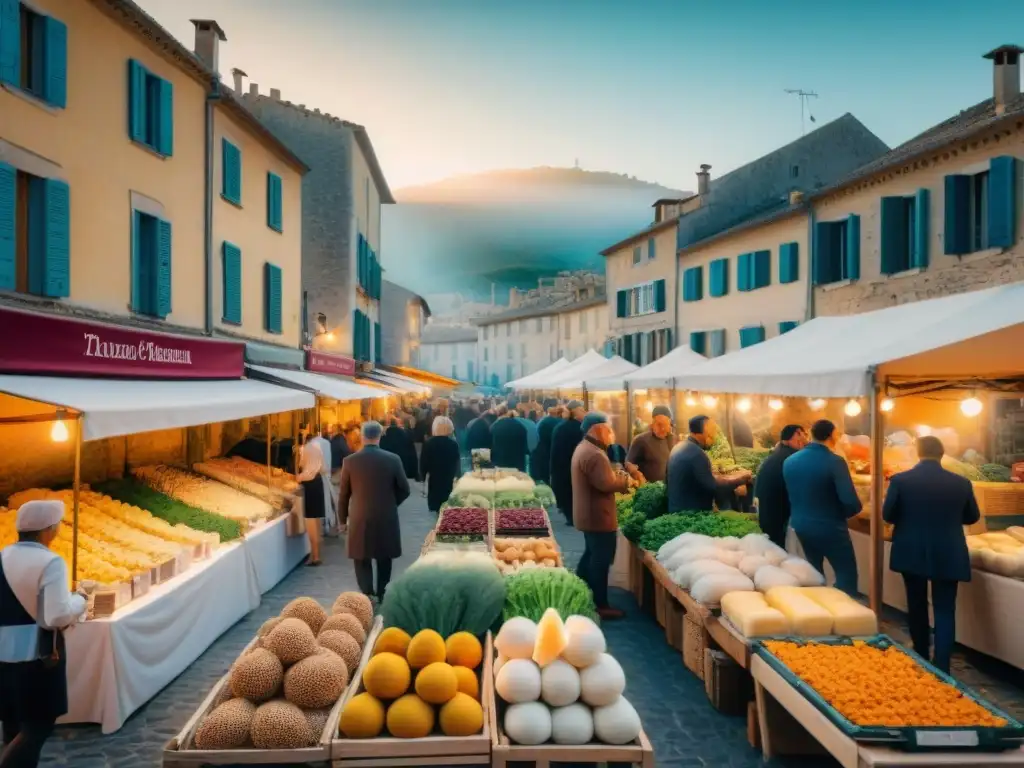 Un vibrante mercado gastronómico en Languedoc sur Francia con colores y aromas que cautivan