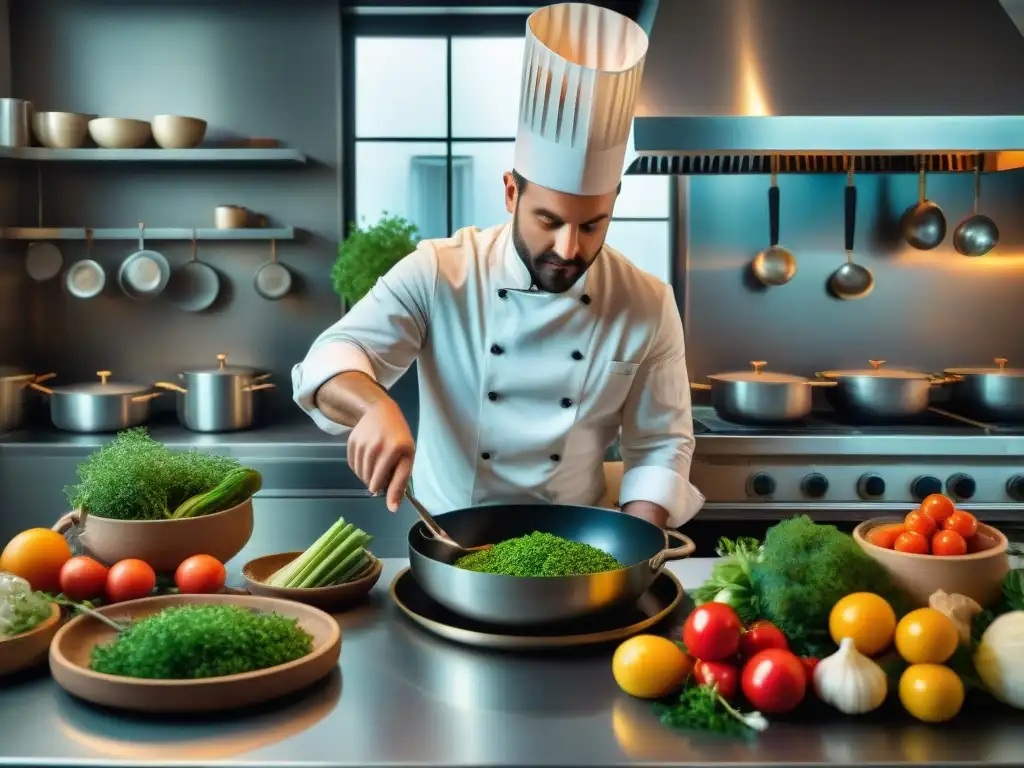 Un vibrante retrato de una cocina francesa en el siglo XX, inspirada en Escoffier