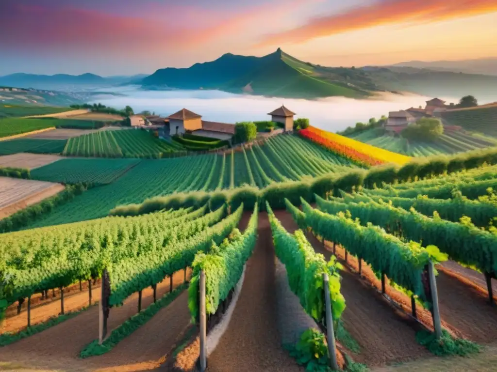 Un viñedo francés al atardecer y un bullicioso mercado de especias asiáticas