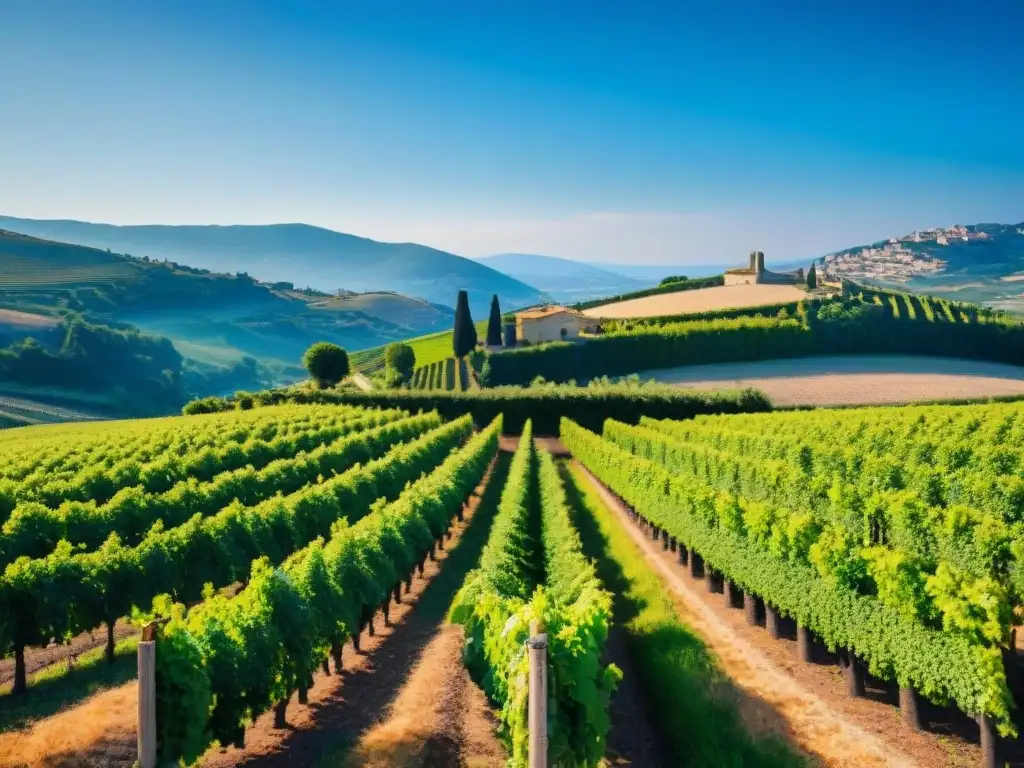 Viñedo exuberante en colinas de Provence, Francia