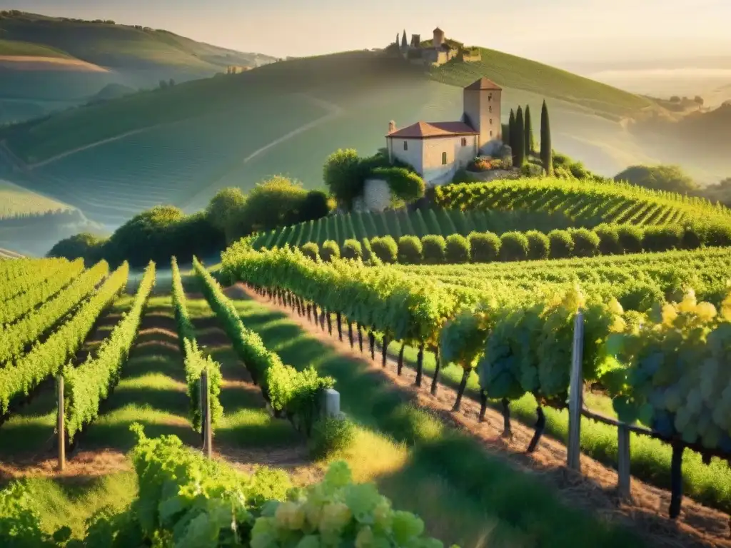 Un viñedo pintoresco en Borgoña, Francia, donde los vinos naturales capturan la pureza de la tierra