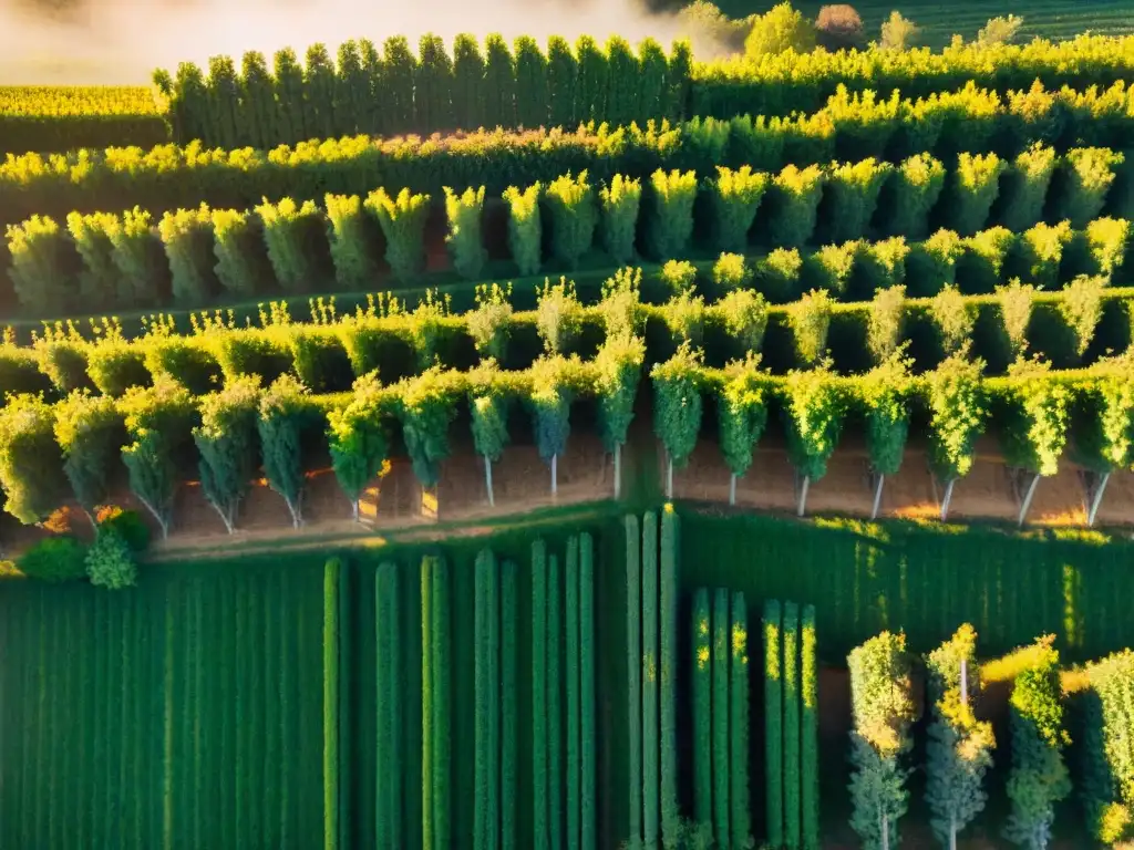 Vistas aéreas impresionantes de viñedos en la campiña francesa