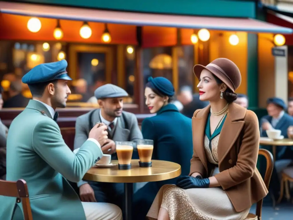 Vivencias en un café francés de los años 20, reflejando la cultura y la sociedad de la época